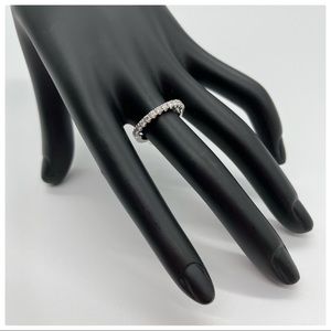 14K White Gold Half Eternity Ring
